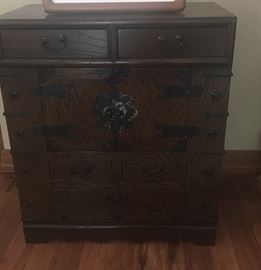 Matching Asian Side Table Hutch