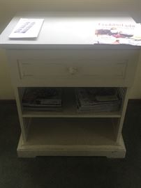Matching White Wood Bedroom Side/End Table