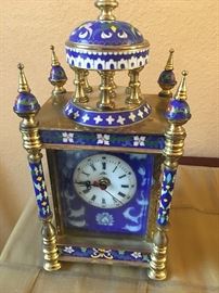Gorgeous, metal asian ornate mantle clock