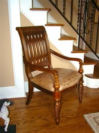 Bernhart Arm Chair w/ Distressed Leather Seat