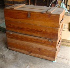Pair Shipping Trunks