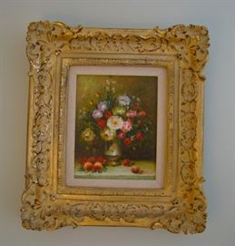 Floral Painting Signed Vargas