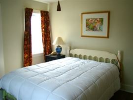 Painted Shabby Chic Headboard, Nightstand