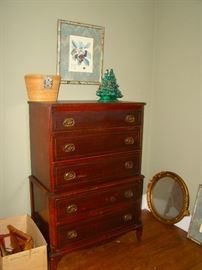 40's Mahogany High Chest