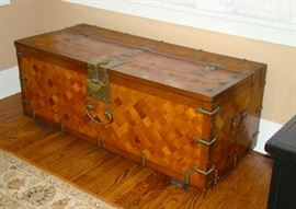 Chinese Trunk w/ Brass Detail