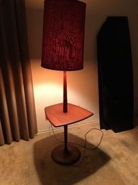 teak mid century modern lamp