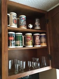 bar items logo plastic steins