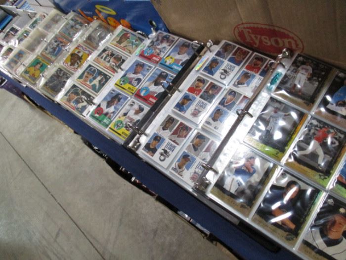 Binders of sports cards