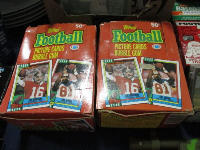 Sealed Topps football cards