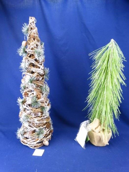 2 Small Christmas Accent Trees
