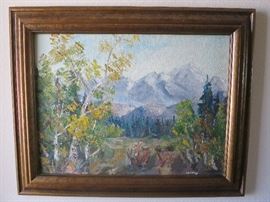 Vintage Mountainscape Painting