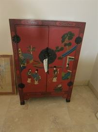 Vintage Asian Chest w/ Shelves Inside