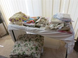Assortment of Linens, Bedspreads, Doilies, Tablecloths, Napkins, Etc.