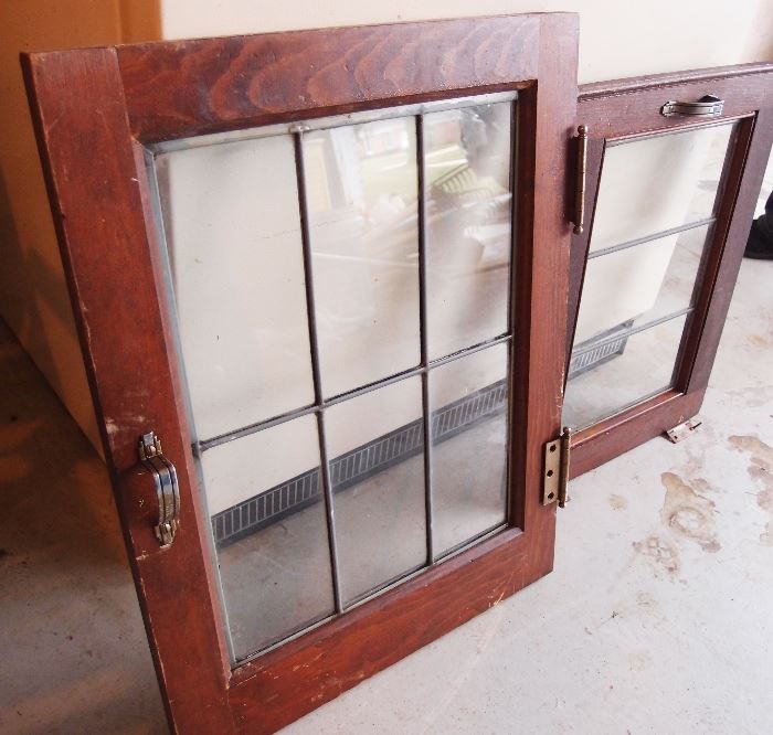 Antique leaded glass doors - assorted sizes!