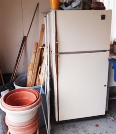 Refrigerator and assorted pots! 
