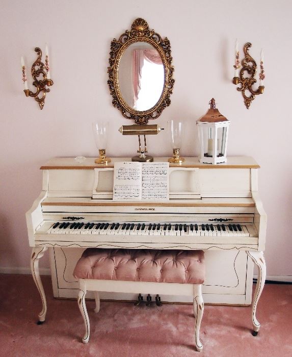 Beautiful White Piano and decorations!