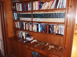 Lots of books and crucifixes!