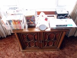 Vintage stereo, DVD player, DVDs and VHS!