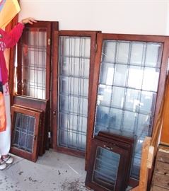 Antique leaded glass doors! In great shape!
