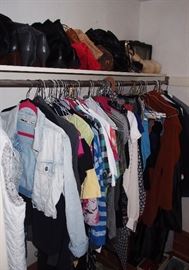 Clothes in every closet plus shoes and purses!