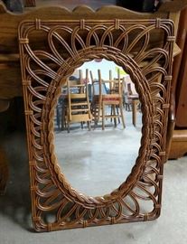 Rattan Framed Mirror