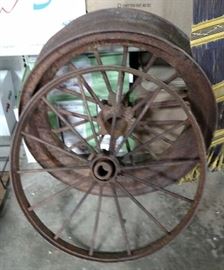 Antique Metal Wagon Wheels