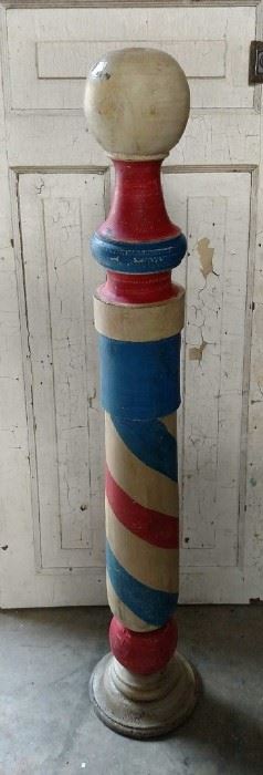 Antique Barber's Pole (Wood)