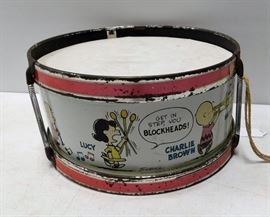 Vintage Peanuts Characters Drum