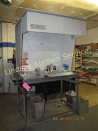 CVS graphic lite table, 31x54x90, metal frame, has 4 bulb fluorescent light (CONTENTS NOT INCLUDED)