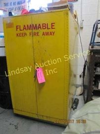 Metal flammable storage cabinet Mod: 5555, 30
25x48.5x53.75 (CONTENTS NOT INCLUDED)