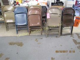 20 mixed metal folding chairs