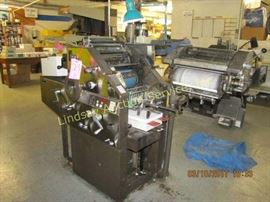 ABDICK 9840 Press, w/ offset color head capable
of 2 colors