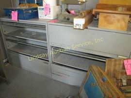 2- 3 drawer metal lateral file cabinets 18x42x38
5
