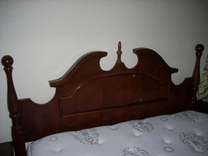 Queen Headboard and bed in the Master Bedroom