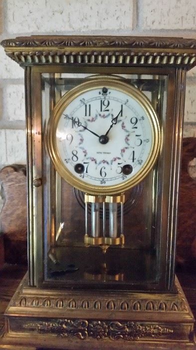Antique Seth Thomas- Solid Brass with Porcelain Dial