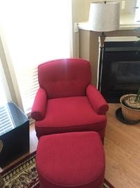 Club Chair and Ottoman - excellent condition