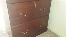 2 drawer wood file cabinet