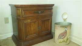 1 of 2 nightstands - has matching 9 drawer dresser