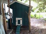 This coop is available for pre-sale! $850.00 These Quaker style coops retail for $1400. This one is amazing shape - don't think a chicken ever roosted in there. Arrange a time to view by e-mailing me.