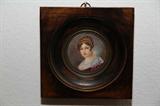 Excellent miniature portrait on ivory facet.