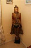 Massive Antique standing wood Bodhisttva.