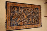 Nice little Oriental silk rug of the period with little wear.