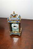 French cloisonne carriage clock.