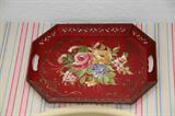 Tole painted tray.