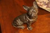 French bull dog door stop, of the period.