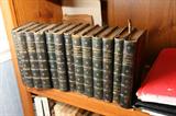 9 French Leather bound books, circa 1916, 4 /34 X 7/14 inches.