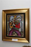 #12 - Eric Waugh - Orig, 2005. Sax Groove. Measures 27 x 31 framed and the image is 16 x 20. His paintings have been acquired by hundreds of corporation in America and private collectors, alike.
Eric personally signed this piece for us at an art showing.