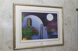 #33 - Michael Muffins - Moon Tower - LITHOGRAPH. Measures 33 by 27 in frame and the image is 23 by 17, 135/500.