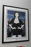 #41 - Roy Besser - Venice - SERIGRAPH - 46/395. Measures 29 by 37 framed and the image is 21 by 29.
Most recently, Besser's interest has turned to the area of fine art. He has begun to paint beautiful women with an emphasis not only on the artictic side, but on fashion as well. What hasbecome a "trademark" for Roy is the inclusion of velvet bows as part of the woman's attire.