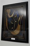 #27, Martiros Manoukian, Embellished Serigraph, Midnight Lovers, 22/295.
Measures 44 by 58 framed and the image is 30 by 44.
Matiros, the Armenian artist now living in the United States, is one of an elite group of renowned artists who has had thousands of original works collected worldwide. He is one of the most successful artists in The Far East, United States and Europe. He has participated in numerous international exhibitions and received many honours and awards. "Beauty will not save the world, but the world should save Beauty". This is the thought that motivates one of the most famous modern artists of our time.